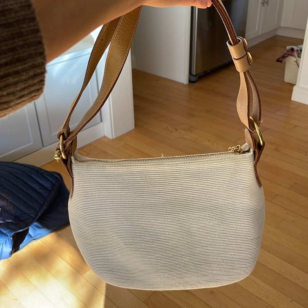 White Eric javits canvas purse
